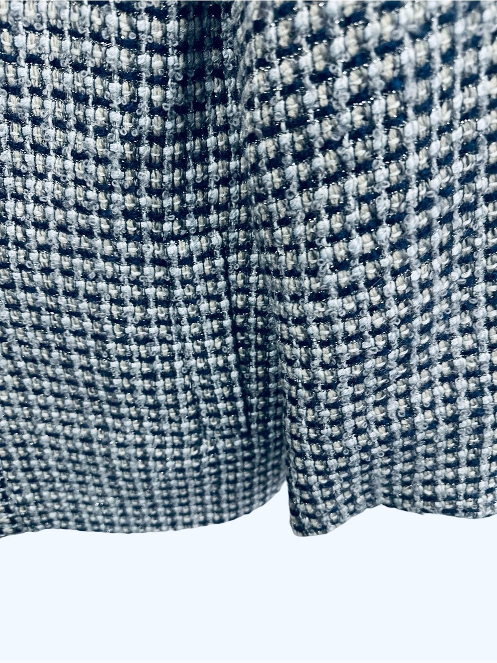 Coldwater Creek open front wool blend tweed blazer blue grey metallic Size 20/22 - Picture 5 of 12